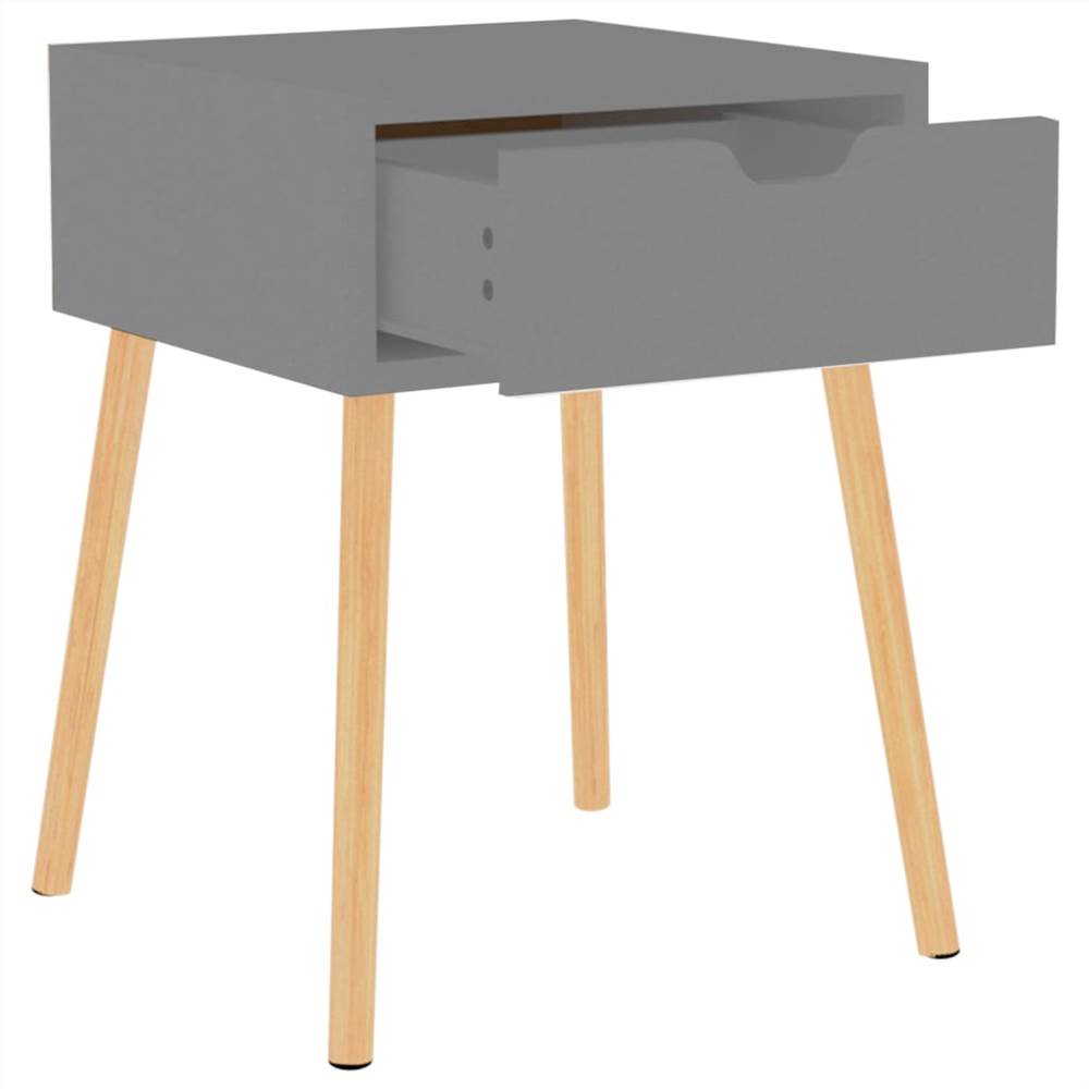Bedside Cabinet Grey 40x40x56 cm Chipboard