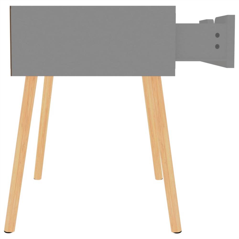 Bedside Cabinet Grey 40x40x56 cm Chipboard