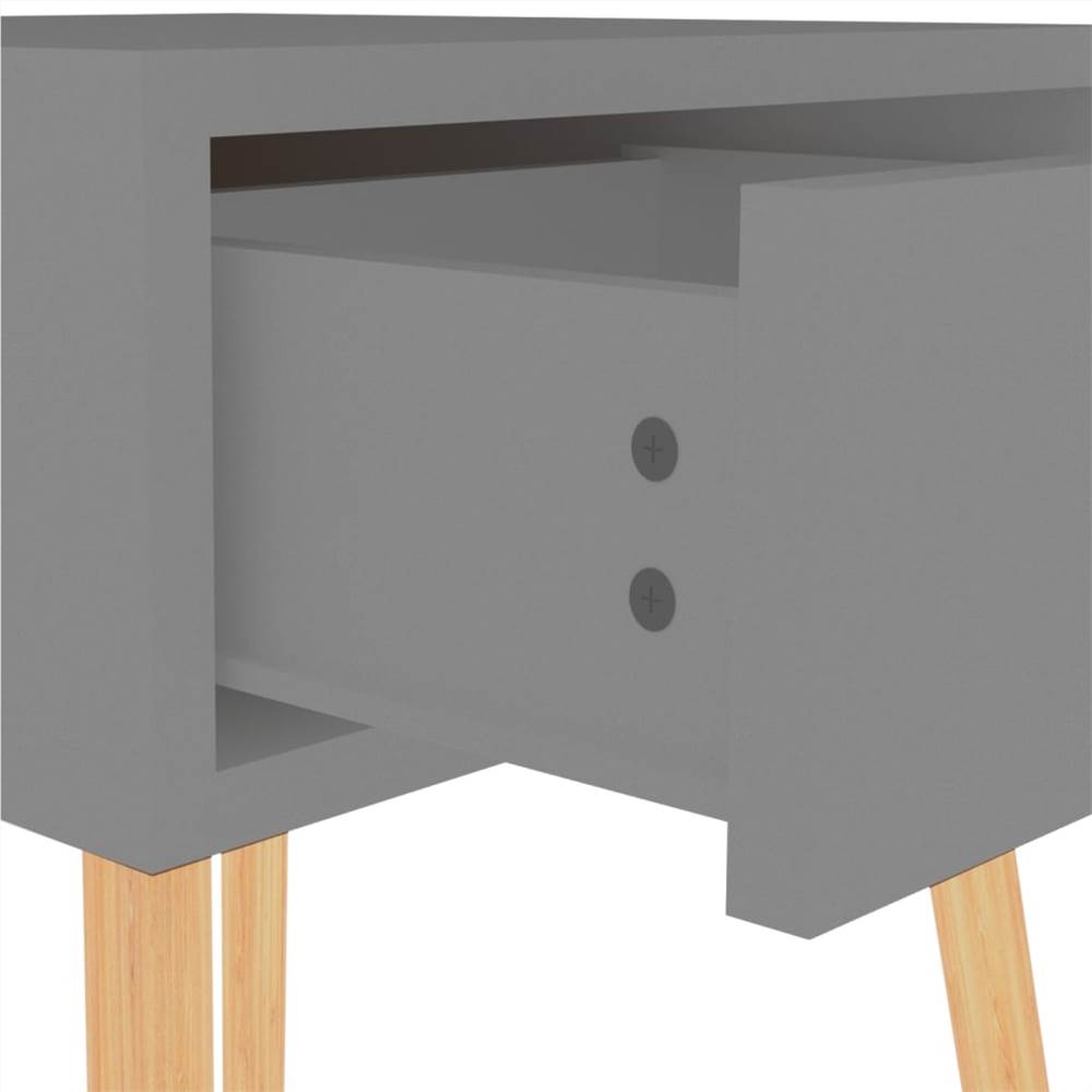 Bedside Cabinet Grey 40x40x56 cm Chipboard