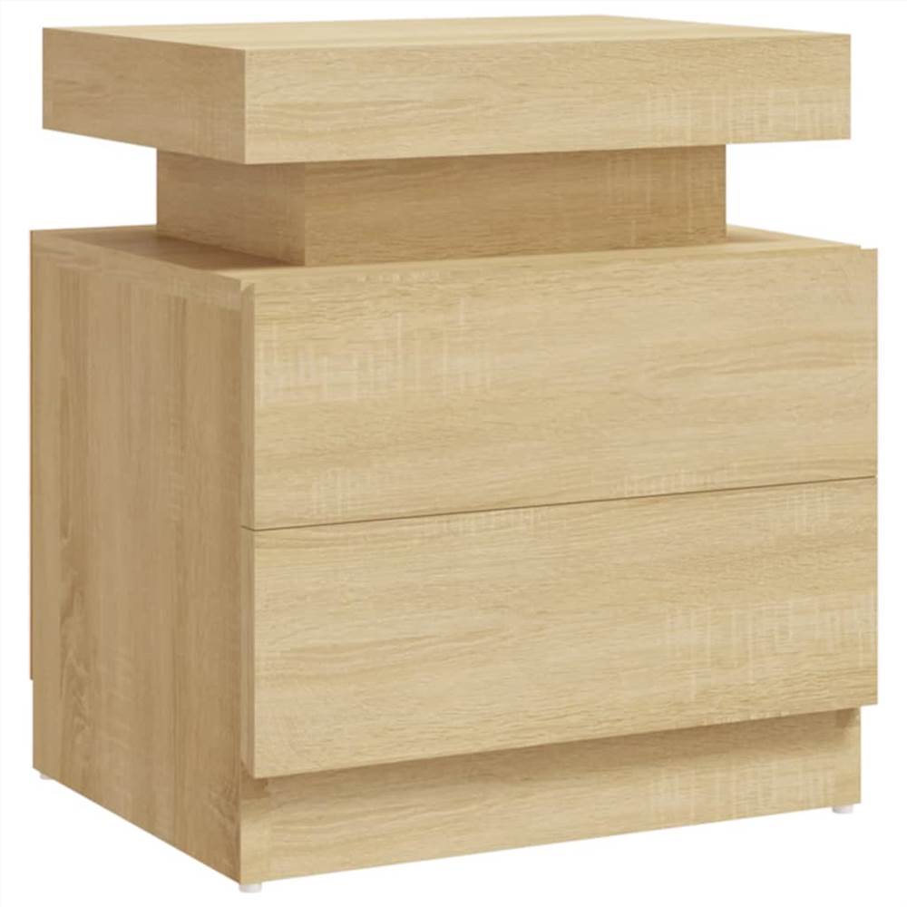 Bedside Cabinet Sonoma Oak 45x35x52 cm Chipboard
