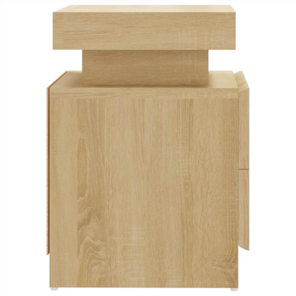 Bedside Cabinet Sonoma Oak 45x35x52 cm Chipboard
