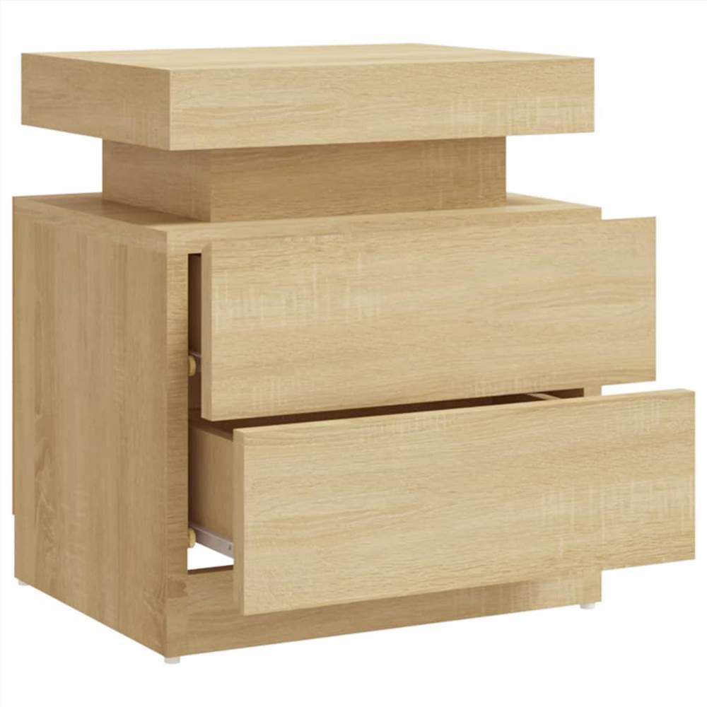 Bedside Cabinet Sonoma Oak 45x35x52 cm Chipboard