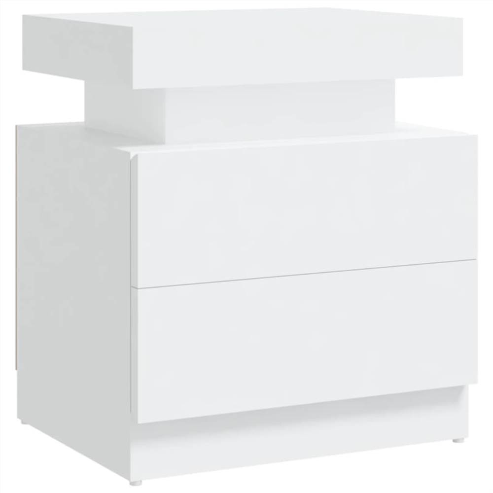 Bedside Cabinet White 45x35x52 cm Chipboard