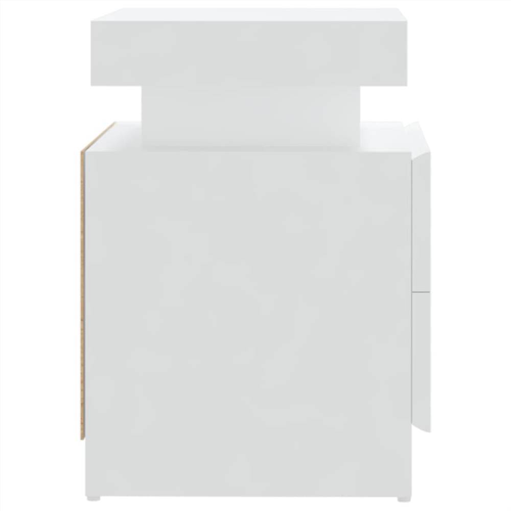 Bedside Cabinet White 45x35x52 cm Chipboard