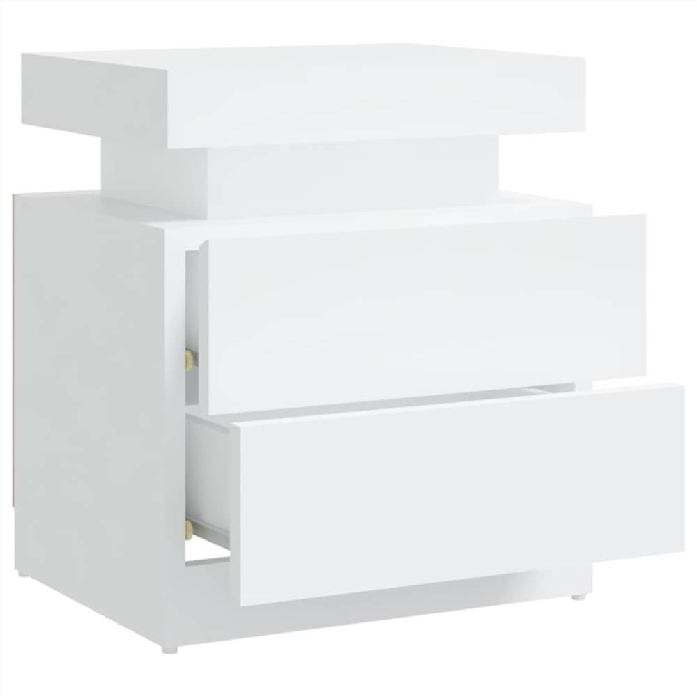 Bedside Cabinet White 45x35x52 cm Chipboard
