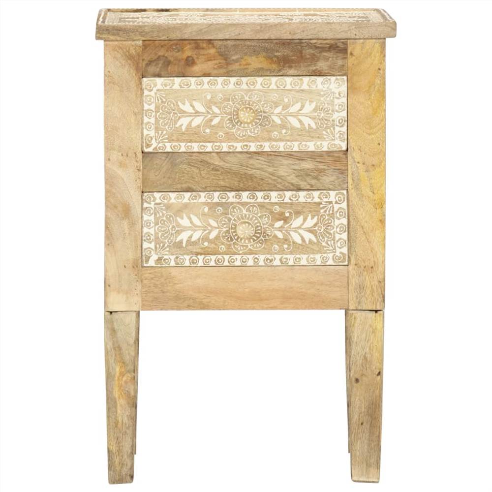 Hand Painted bedside Cabinet 40x30x60 cm Solid Mango Wood