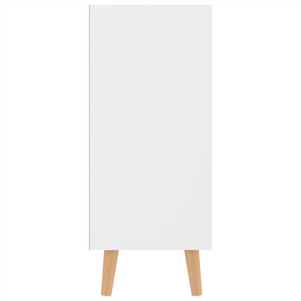 Sideboard High Gloss White 90x30x72 cm Chipboard