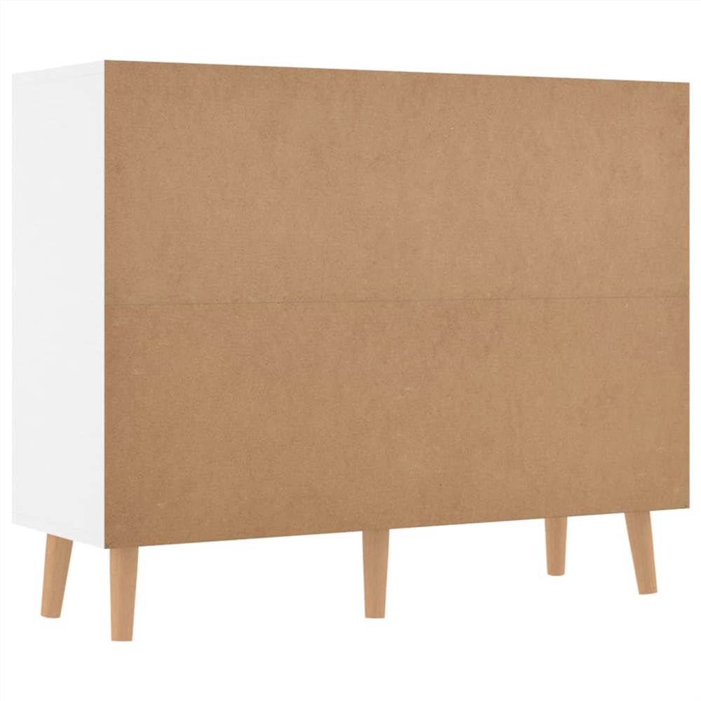 Sideboard High Gloss White 90x30x72 cm Chipboard