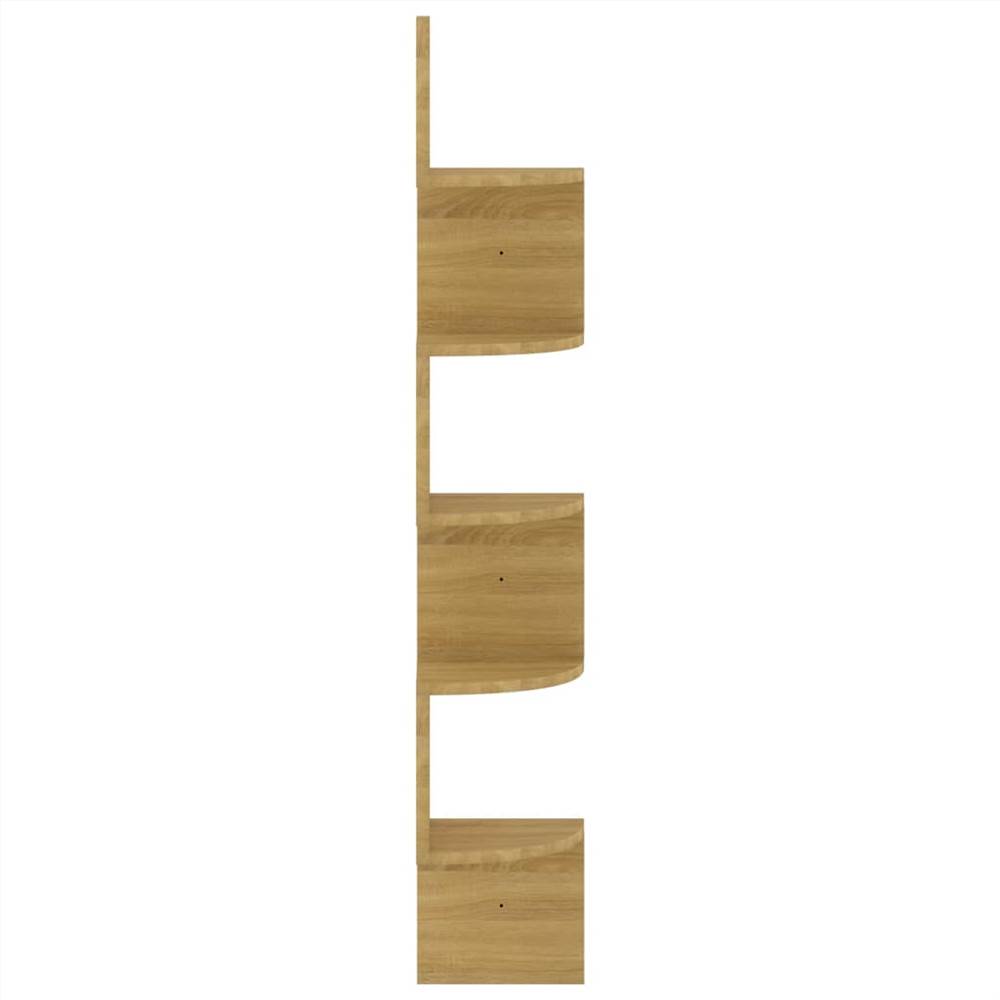 Wall Corner Shelf Sonoma Oak 19x19x123 cm Chipboard