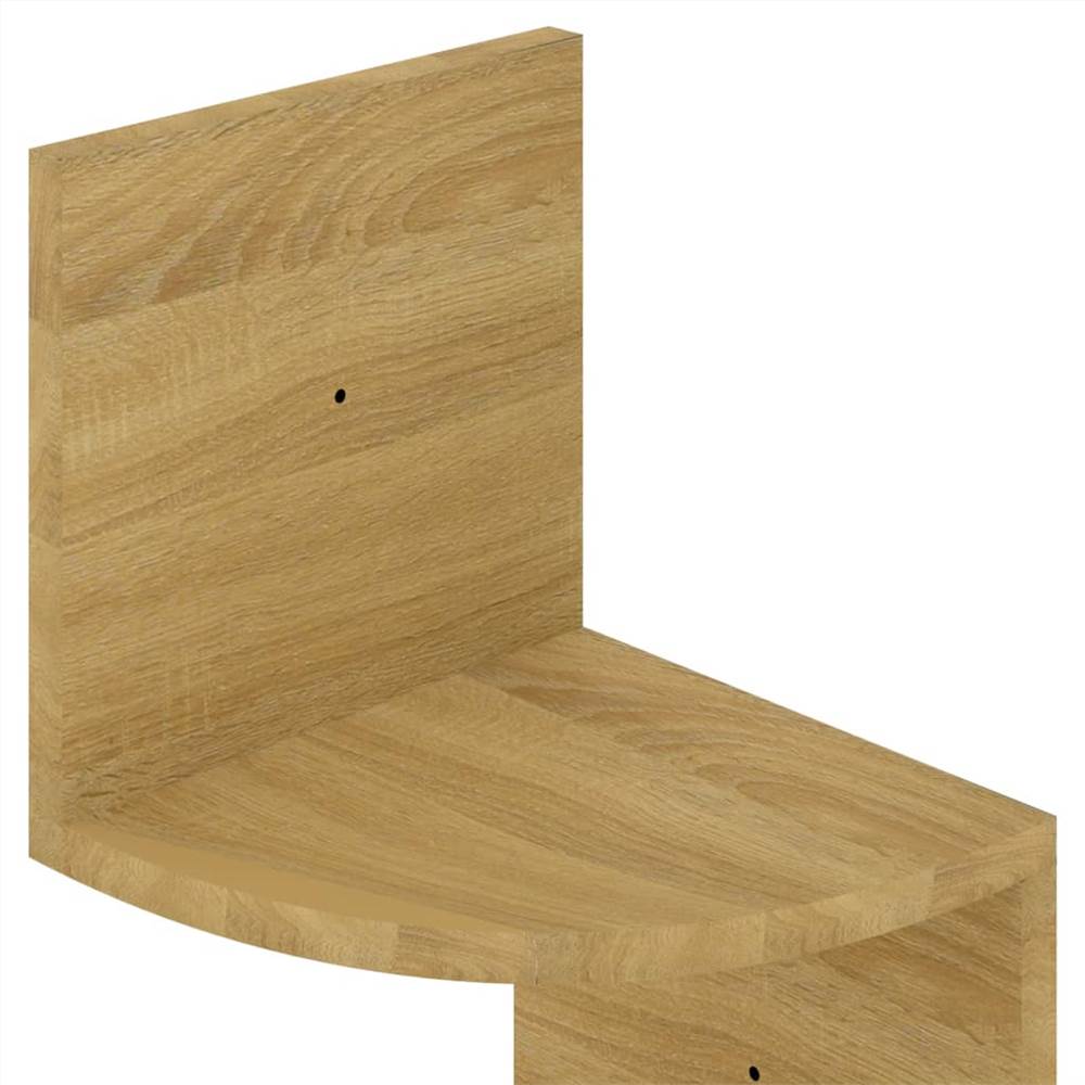 Wall Corner Shelf Sonoma Oak 19x19x123 cm Chipboard