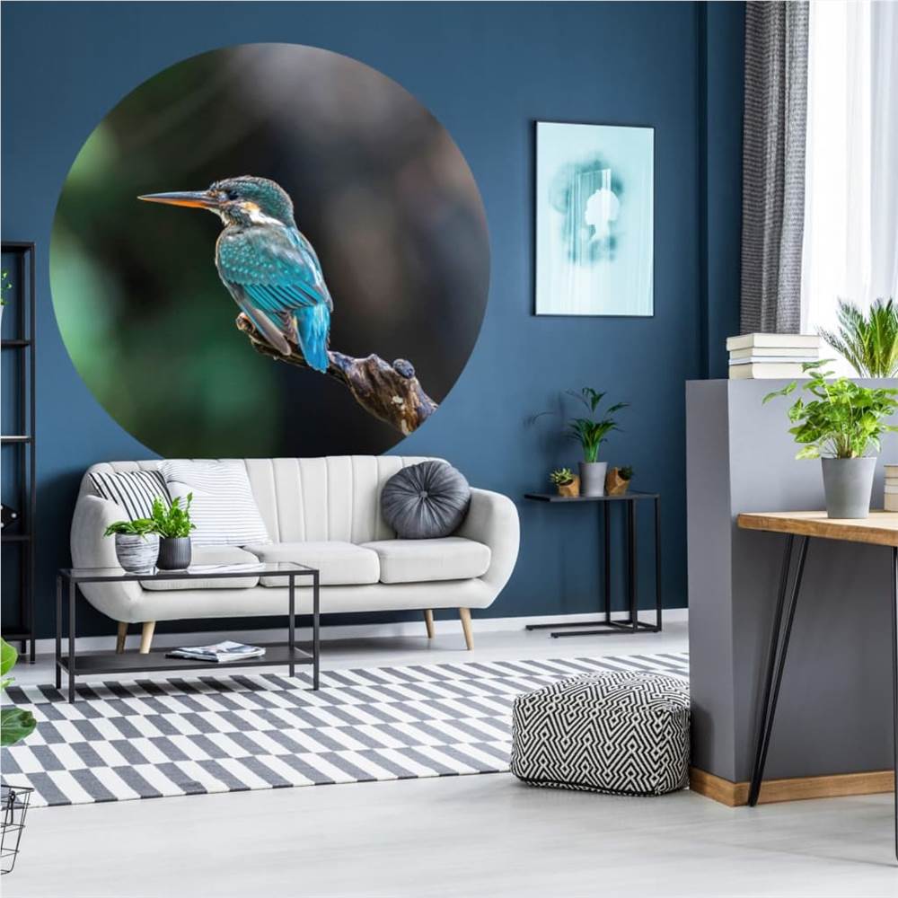 WallArt Wallpaper Circle The Kingfisher 190 cm