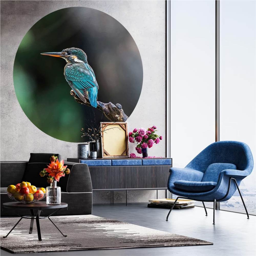 WallArt Wallpaper Circle The Kingfisher 190 cm
