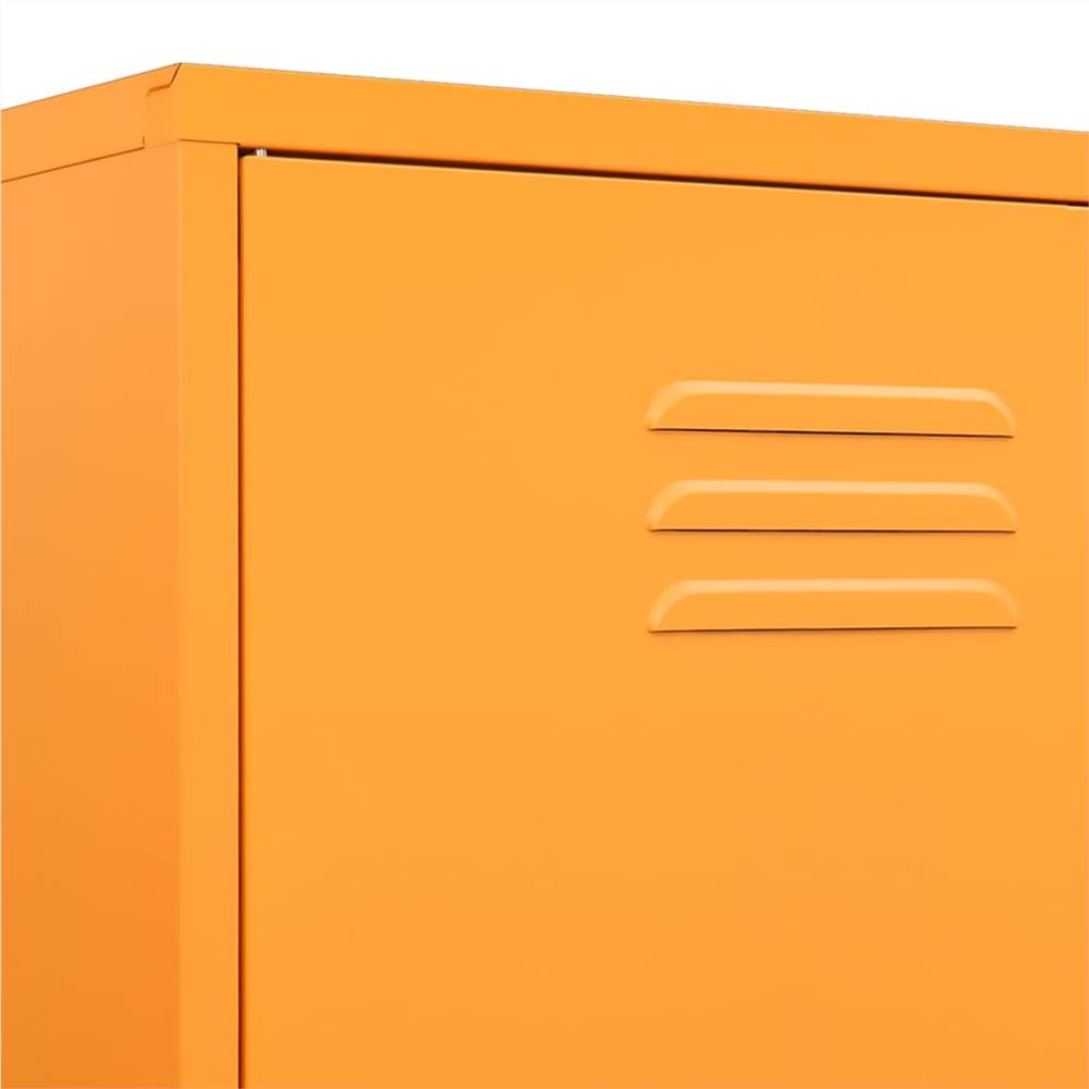 Wardrobe Mustard Yellow 90x50x180 cm Steel