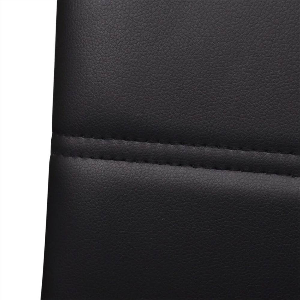 Cantilever Dining Chairs 2 pcs Black Faux Leather