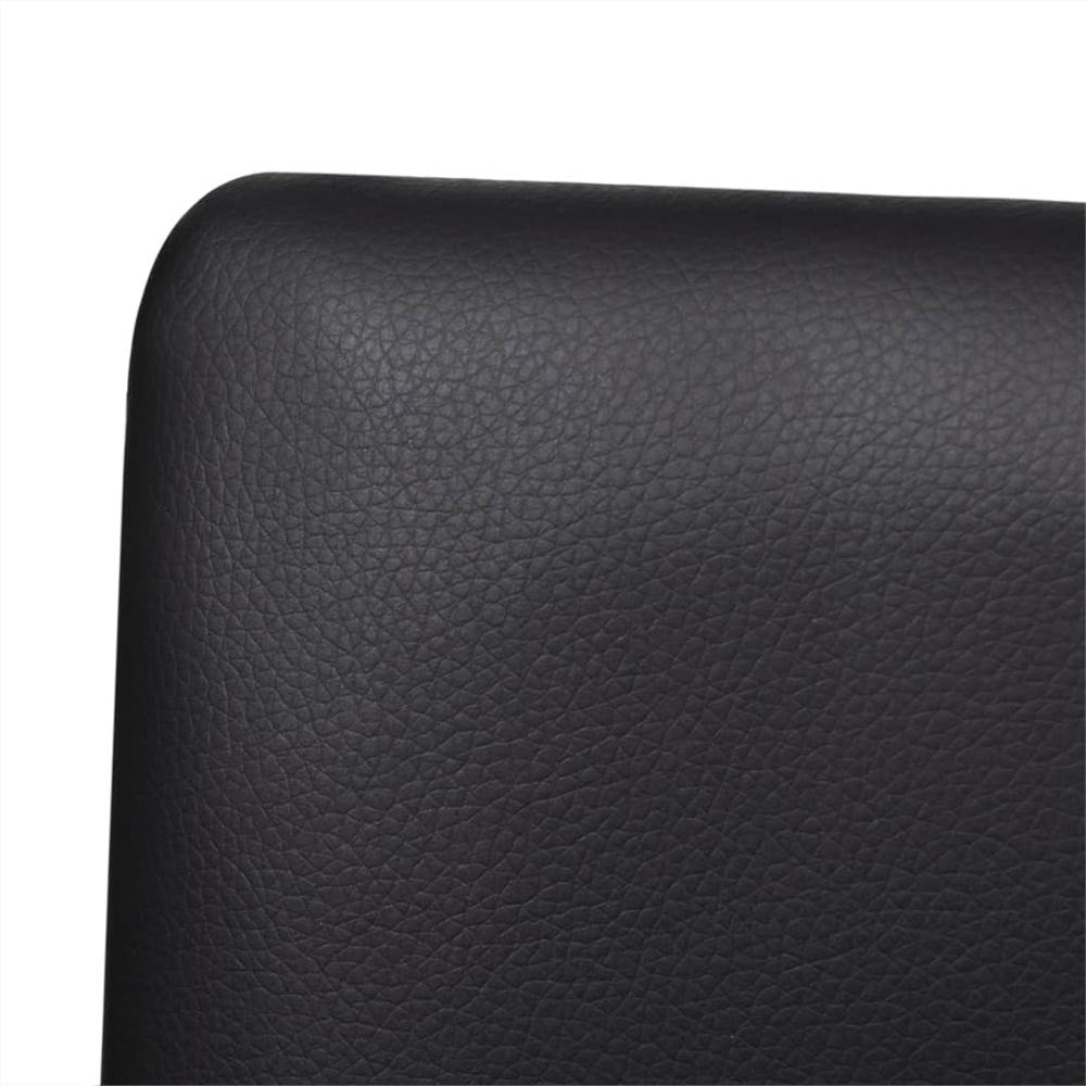 Cantilever Dining Chairs 2 pcs Black Faux Leather