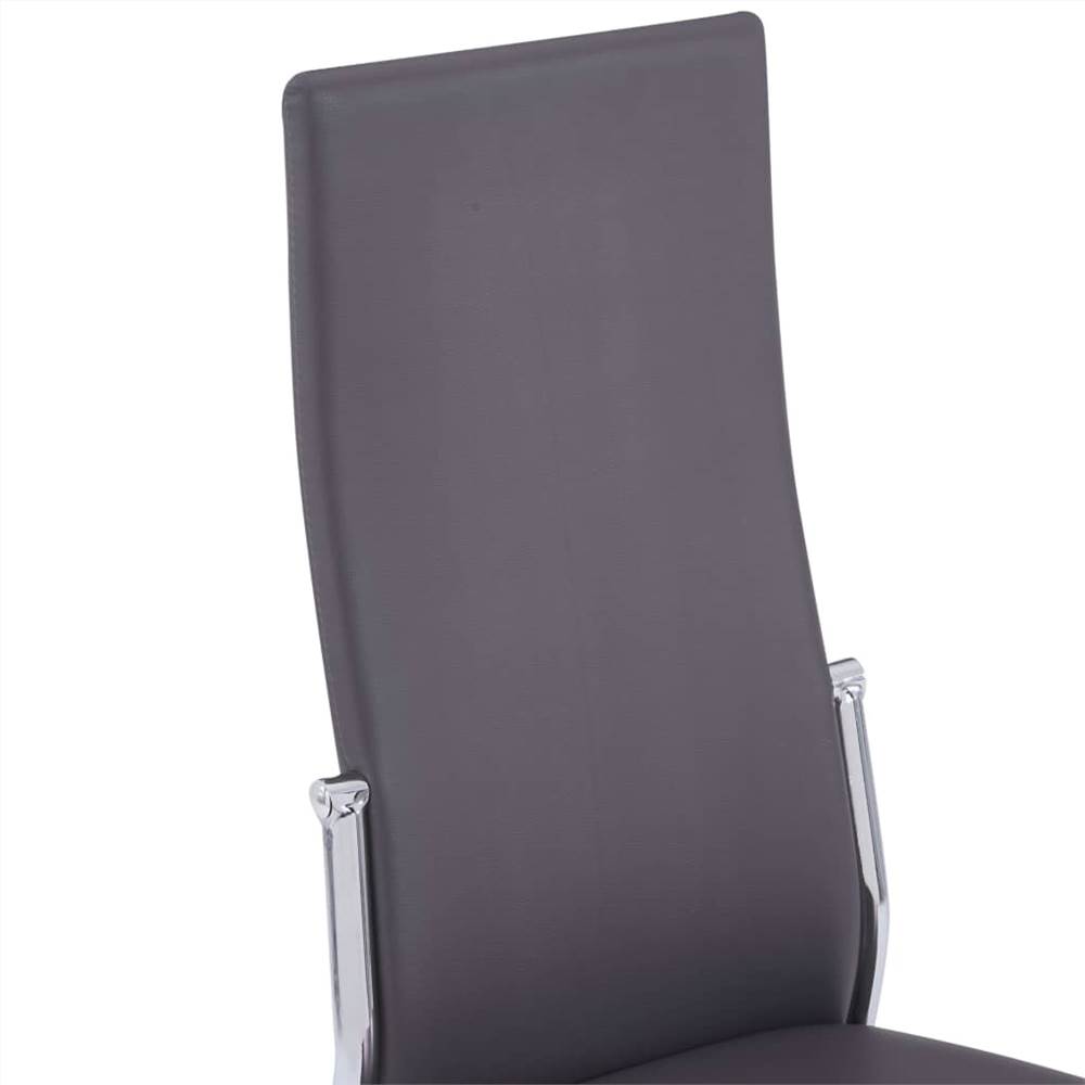 Dining Chairs 4 pcs Grey Faux Leather