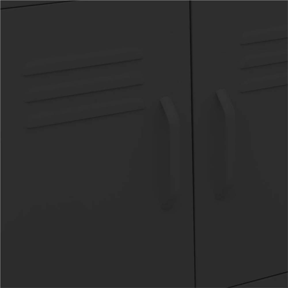Storage Cabinet Black 60x35x49 cm Steel