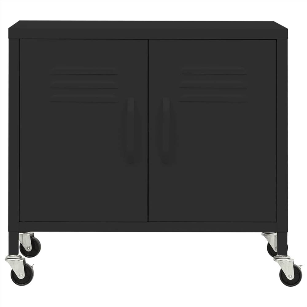 Storage Cabinet Black 60x35x49 cm Steel