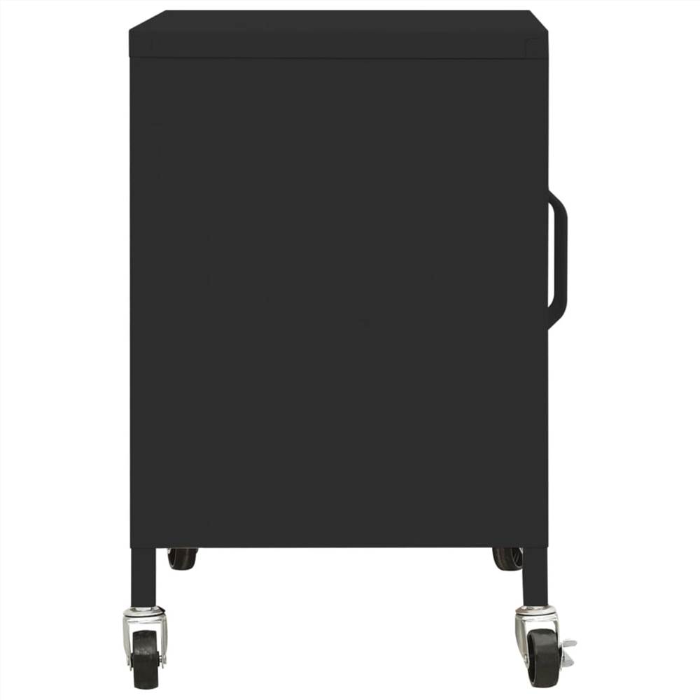 Storage Cabinet Black 60x35x49 cm Steel