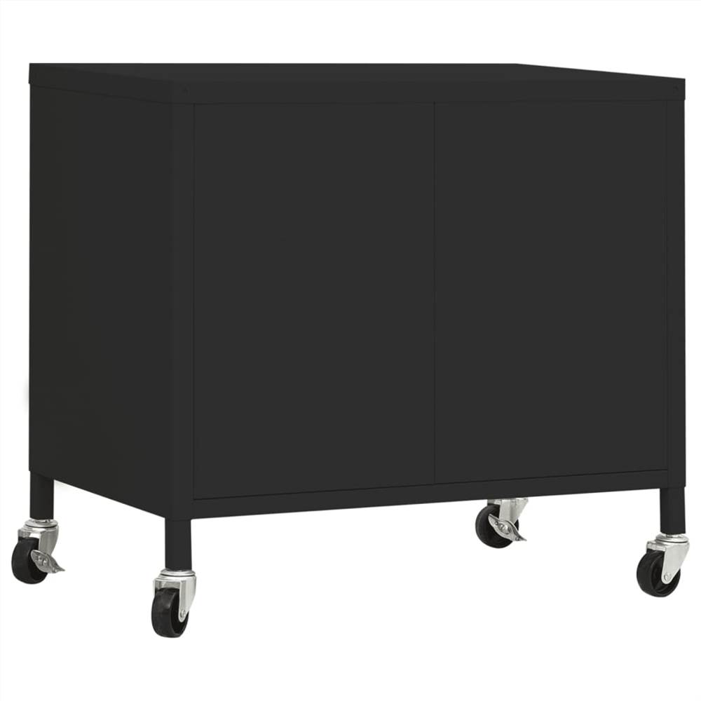Storage Cabinet Black 60x35x49 cm Steel