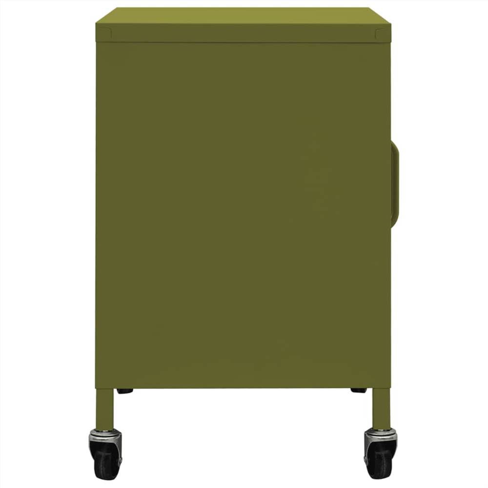 Storage Cabinet Olive Green 60x35x49 cm Steel