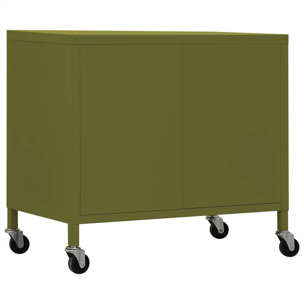 Storage Cabinet Olive Green 60x35x49 cm Steel