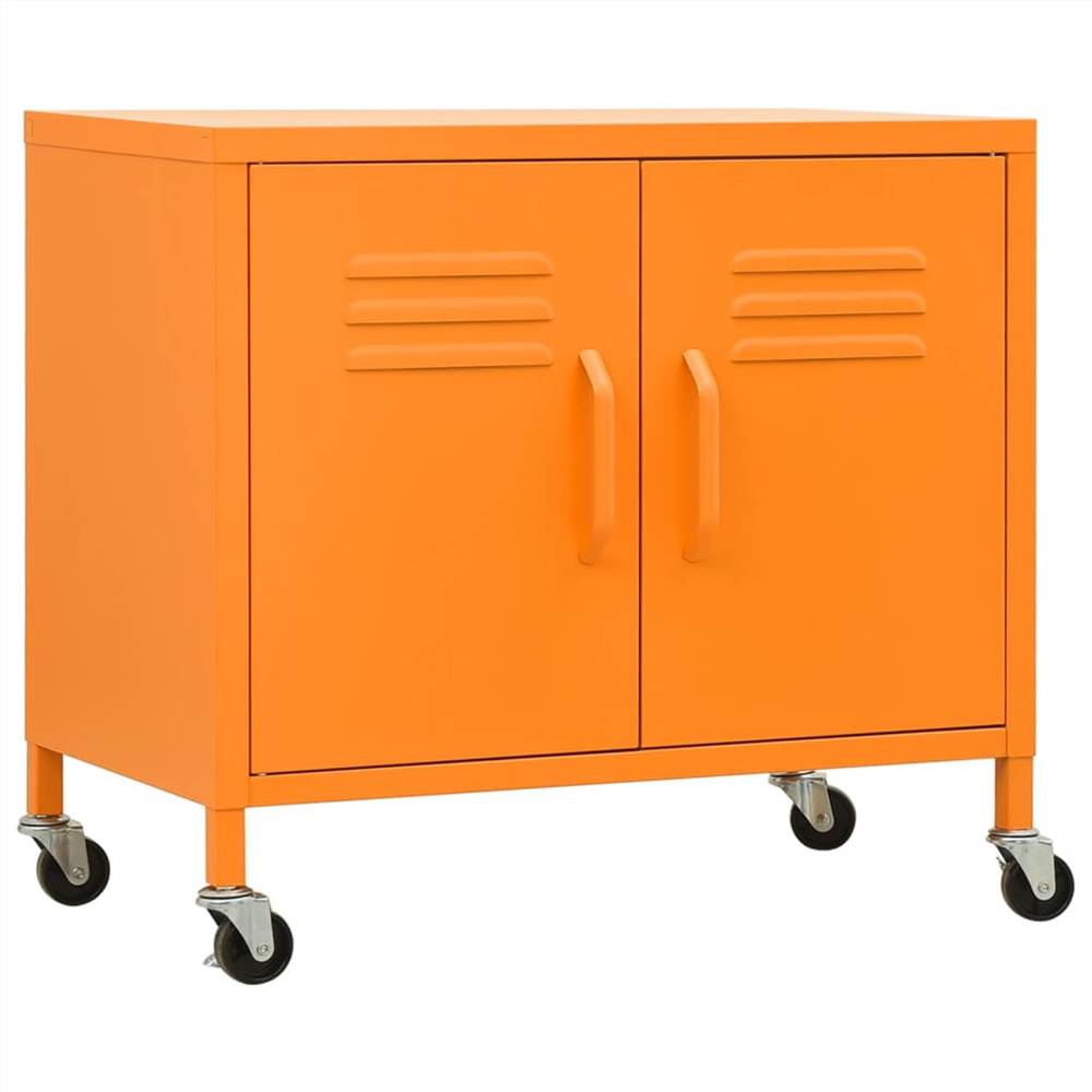 Storage Cabinet Orange 60x35x49 cm Steel