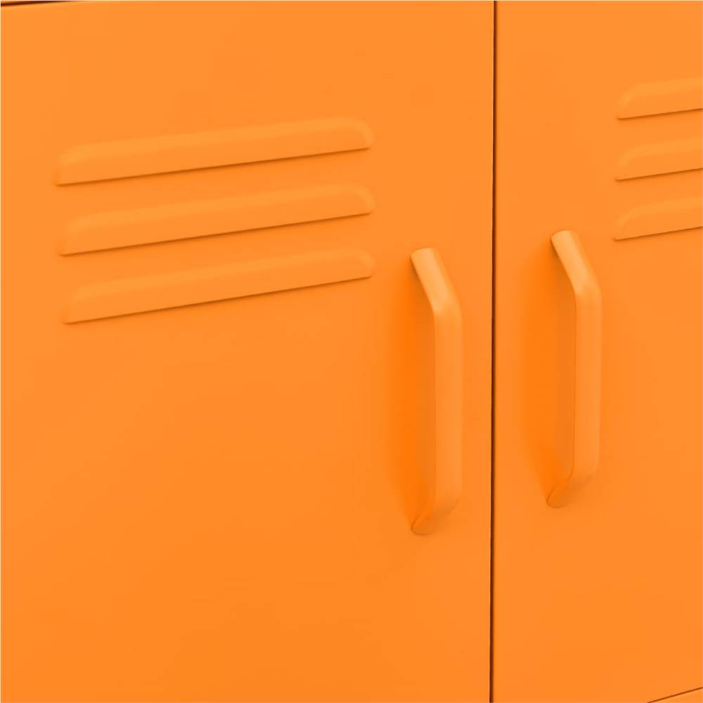 Storage Cabinet Orange 60x35x49 cm Steel