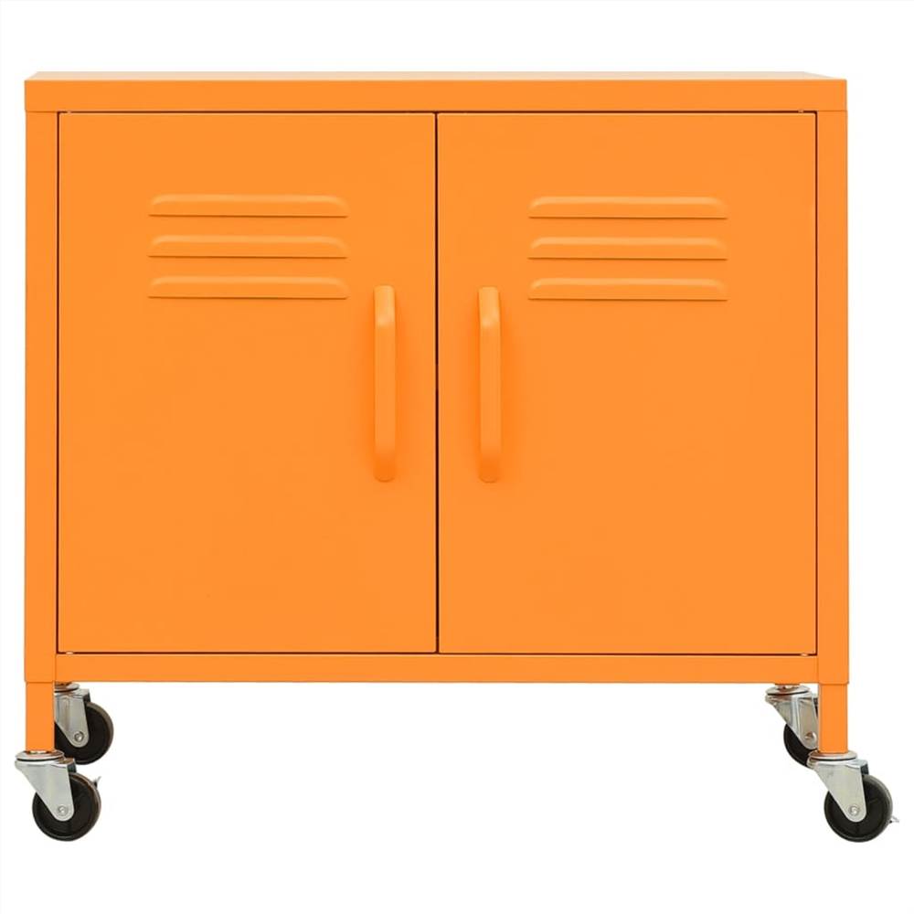 Storage Cabinet Orange 60x35x49 cm Steel