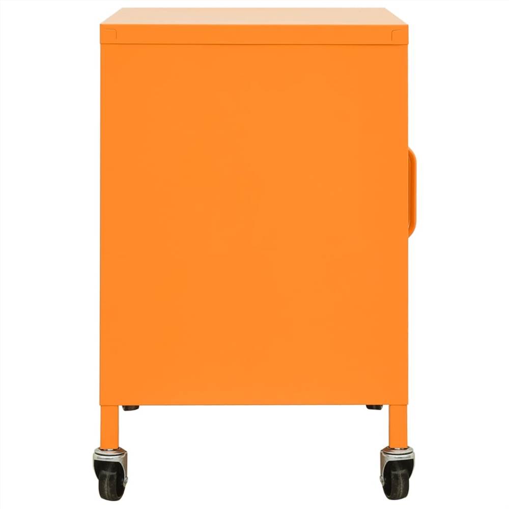 Storage Cabinet Orange 60x35x49 cm Steel
