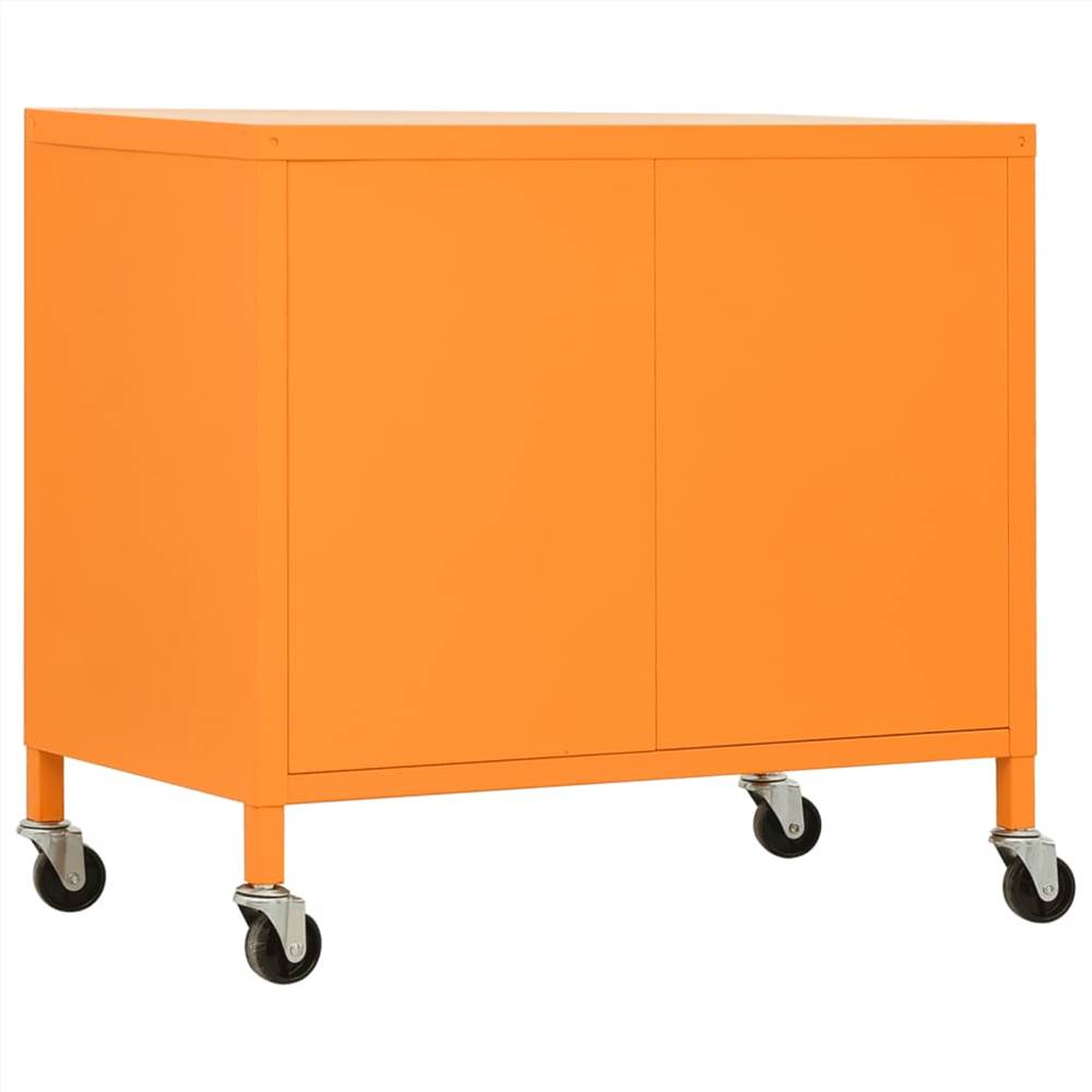 Storage Cabinet Orange 60x35x49 cm Steel