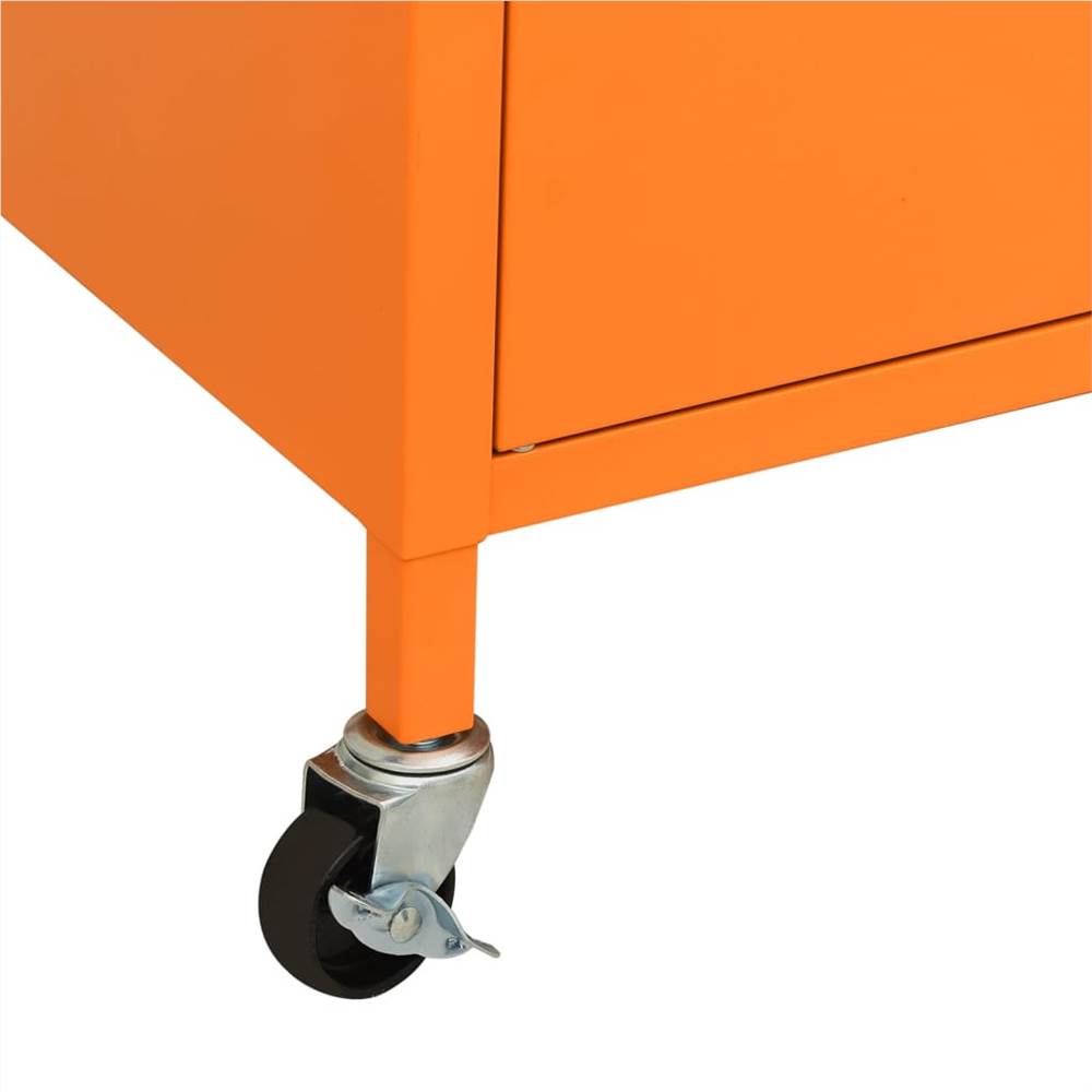 Storage Cabinet Orange 60x35x49 cm Steel