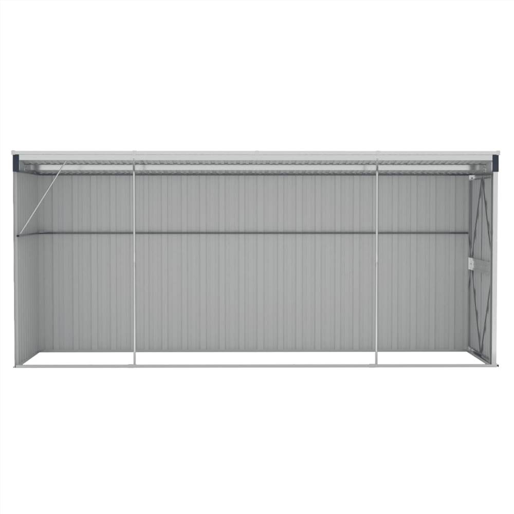 Wall-mounted Garden Shed Anthracite 118x382x178 cm Steel