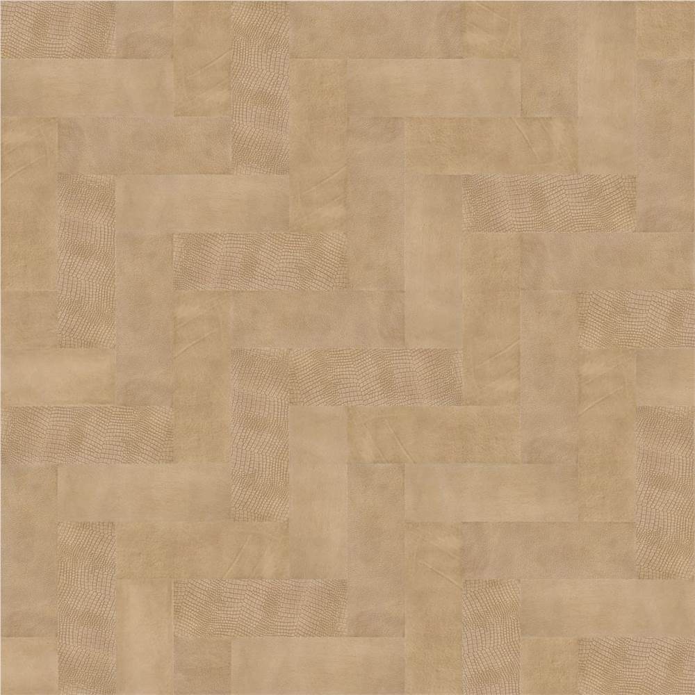 WallArt Leather Tiles Nathan Vintage Brown 16 pcs