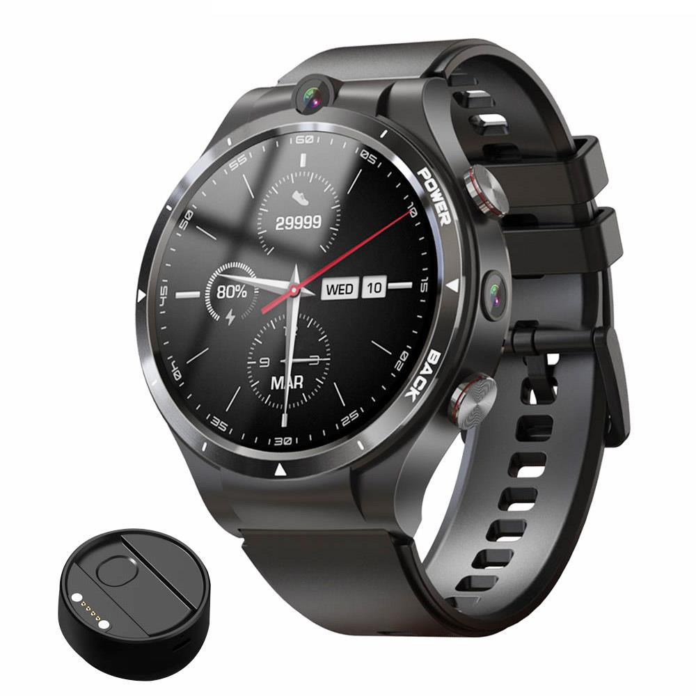 

LEMFO LEM15 4G Smartwatch 1.6'' Screen Android 10.7 Helio P22 Chip 4GB 128GB LTE 4G SIM with 900mAh Power Bank Black