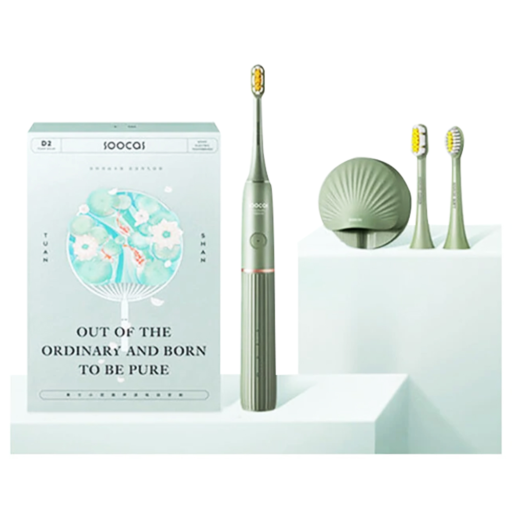 

SOOCAS D2 Sonic Electric Toothbrush UVC Disinfect IPX7 Waterproof USB Rechargeable with 3 Brushing Mode - Green