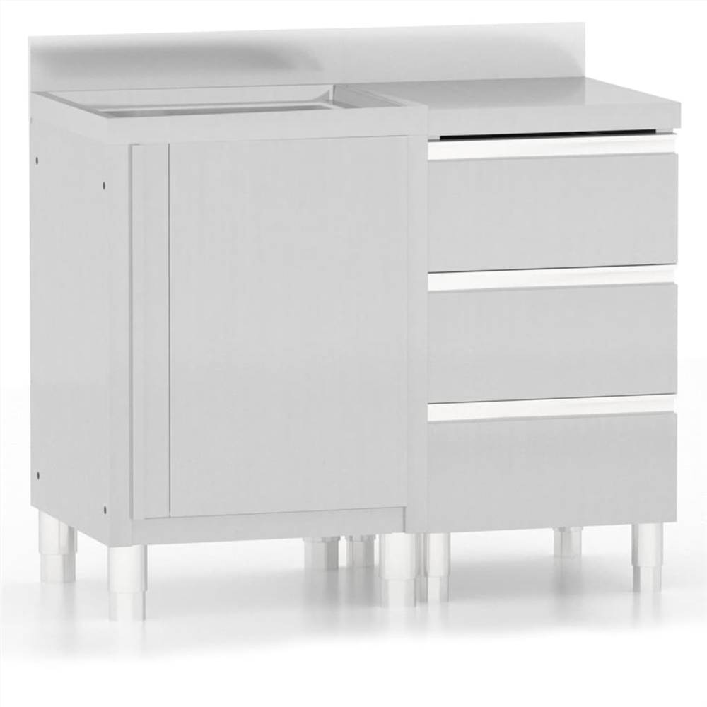 Commercial Kitchen Cabinets 2 pcs Stainless Steel