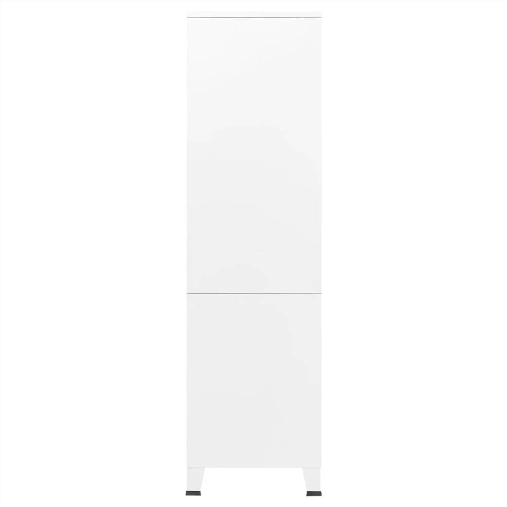 Industrial Wardrobe White 90x50x180 cm Metal