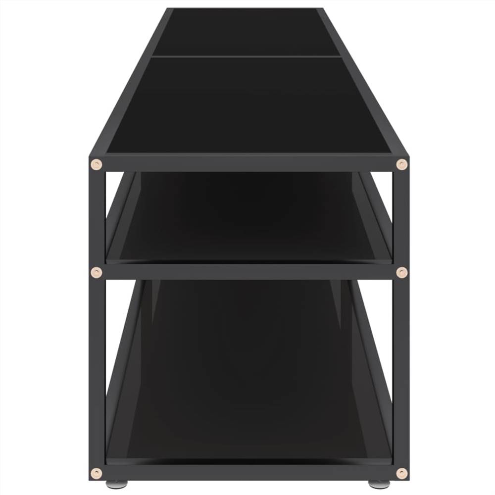 TV Cabinet Black 180x40x40.5 cm Tempered Glass