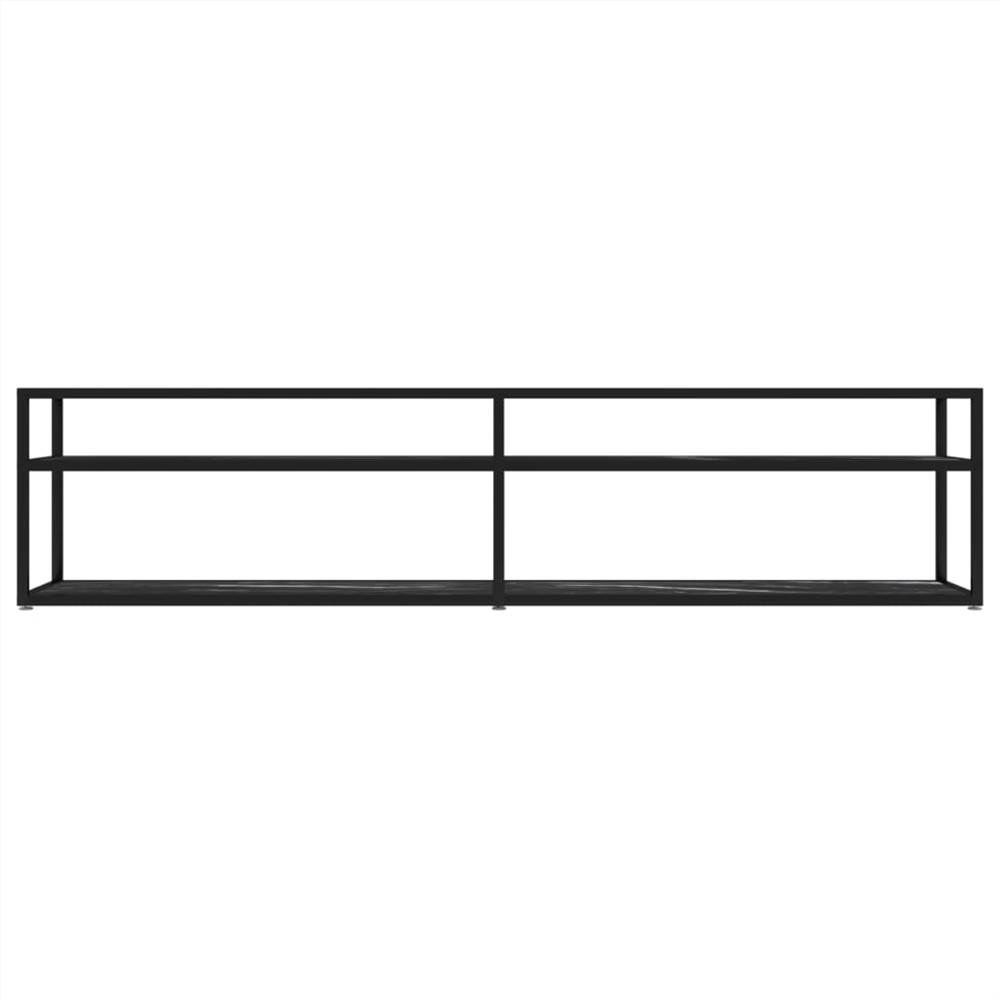 TV Cabinet Black Marble 180x40x40.5 cm Tempered Glass