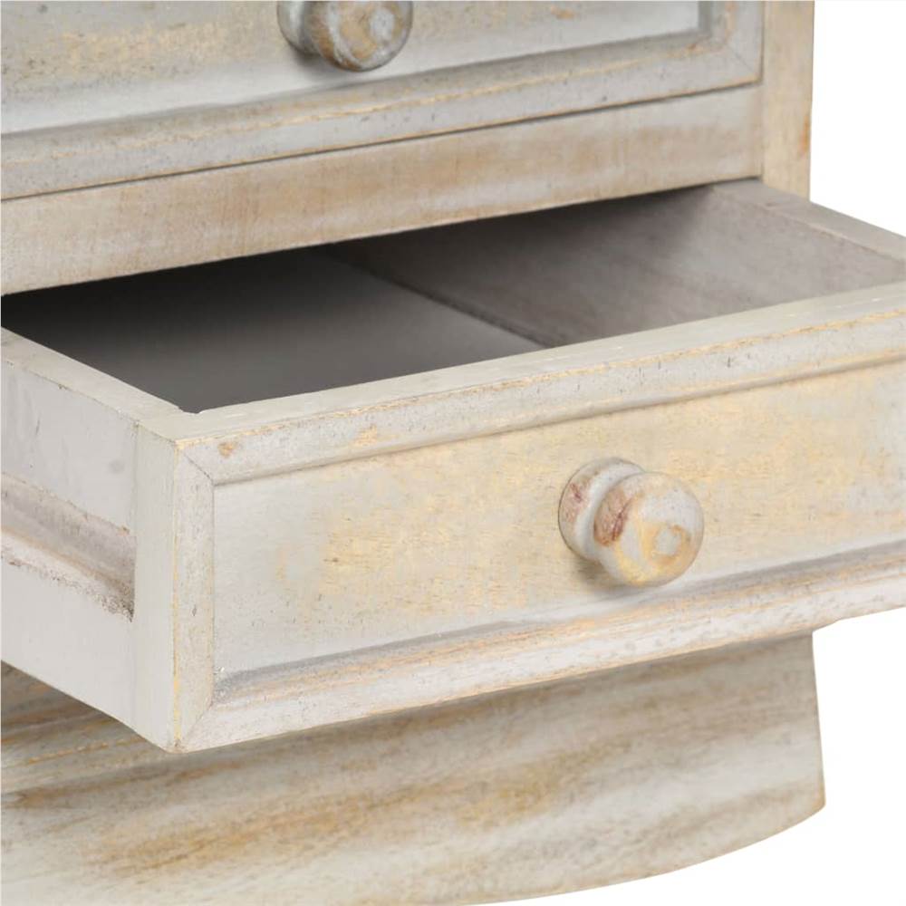 Desk Grey 115x45x75 cm Solid Mango Wood