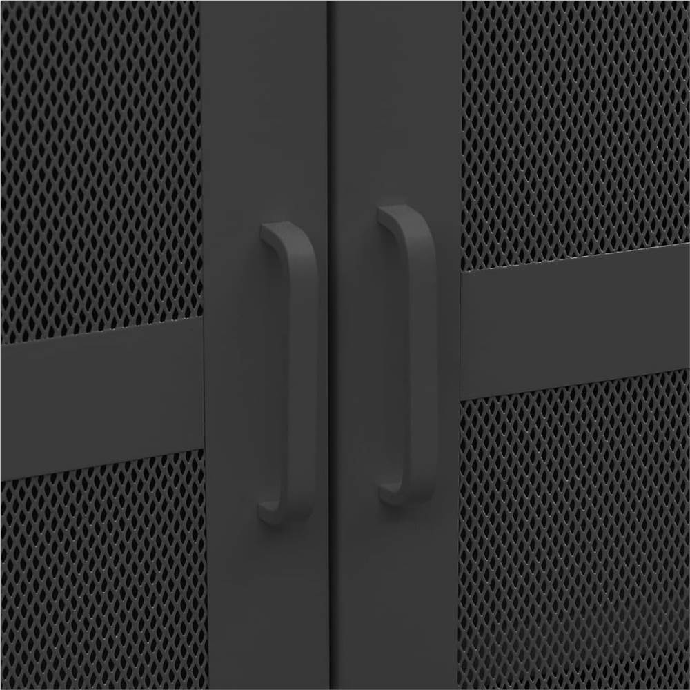 Industrial Storage Cabinet Black 70x40x115 cm Metal