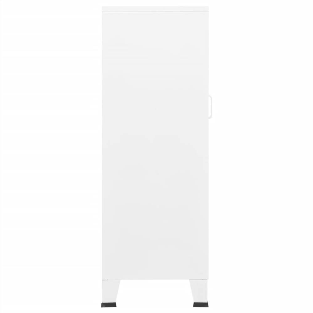 Industrial Storage Cabinet White 70x40x115 cm Metal