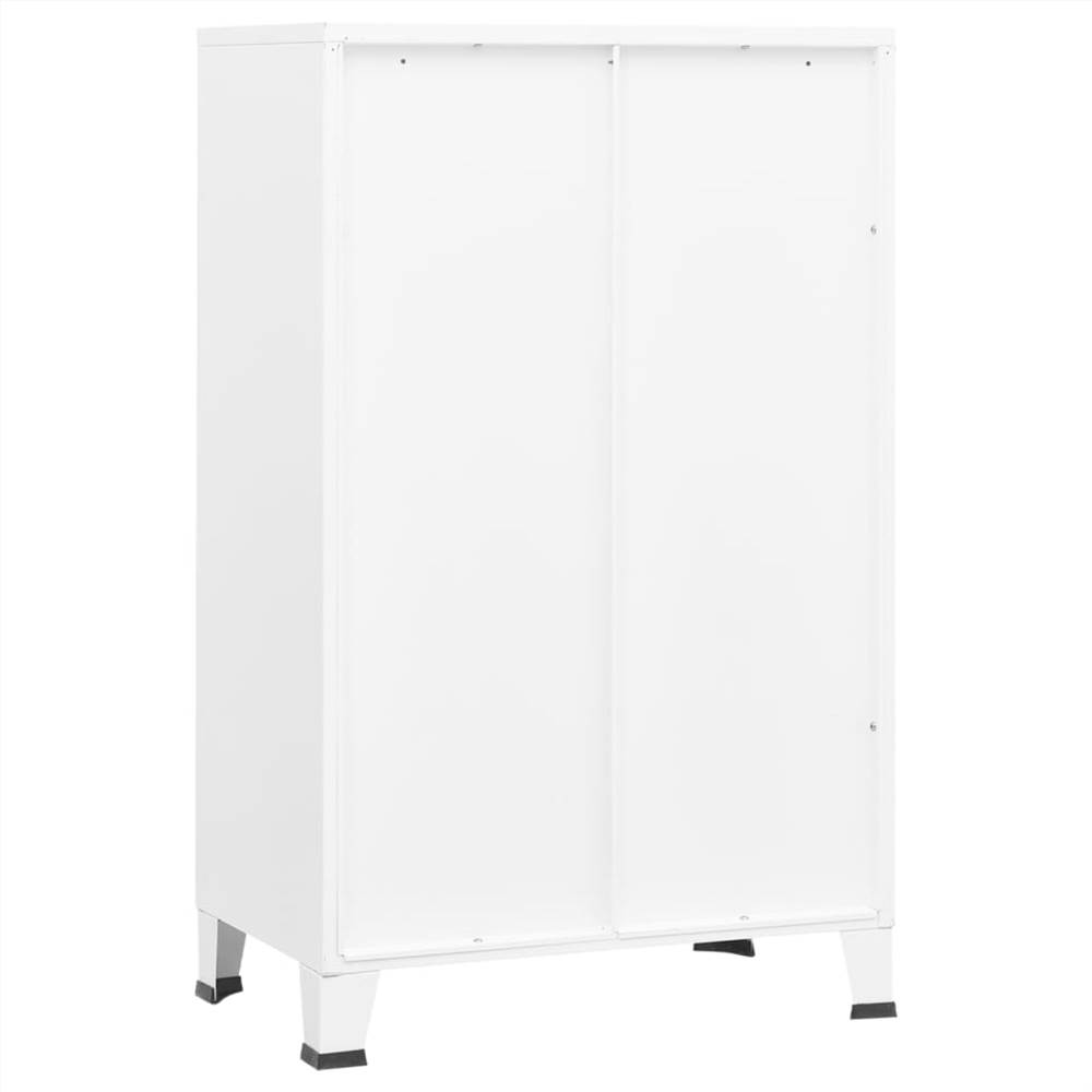Industrial Storage Cabinet White 70x40x115 cm Metal