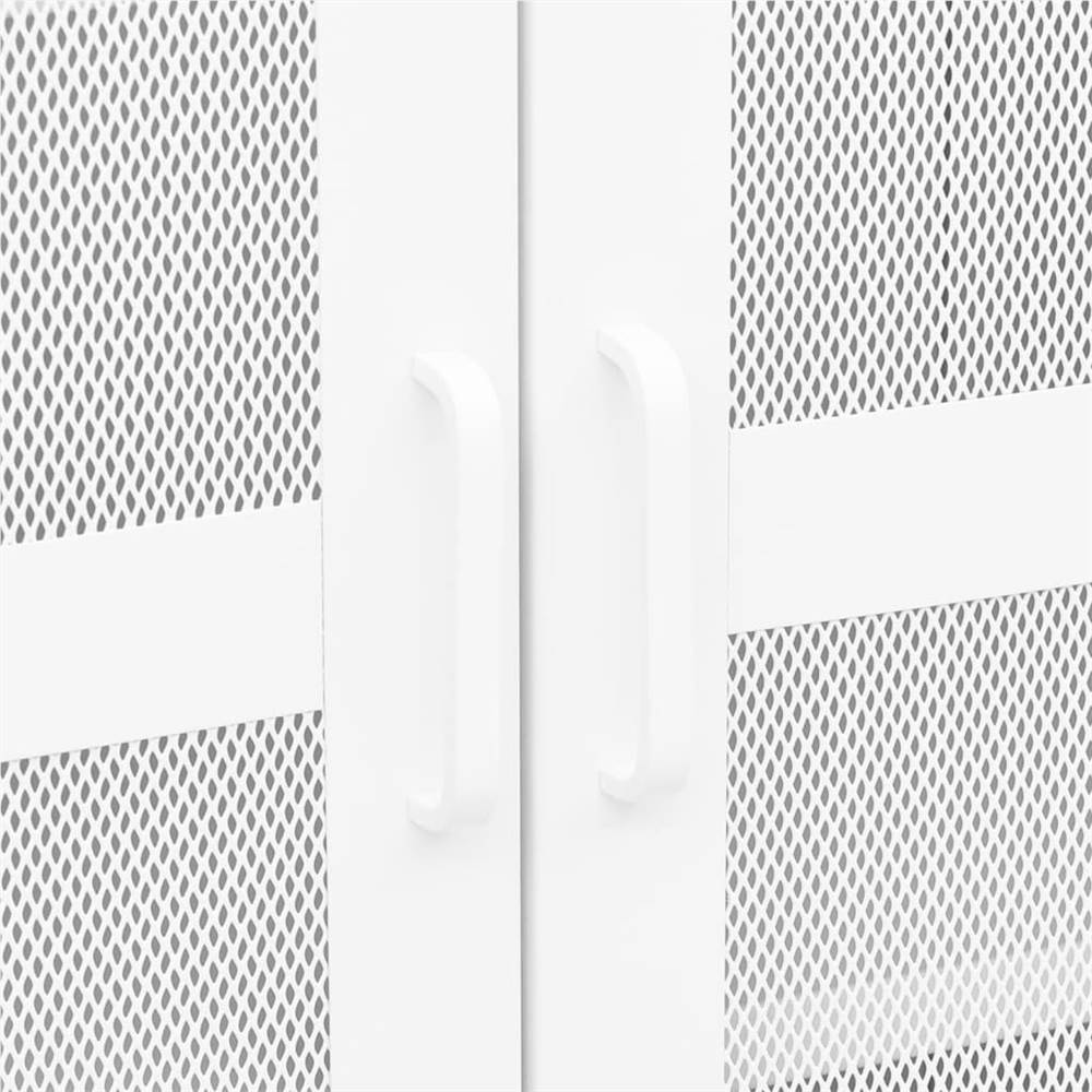 Industrial Storage Cabinet White 70x40x115 cm Metal
