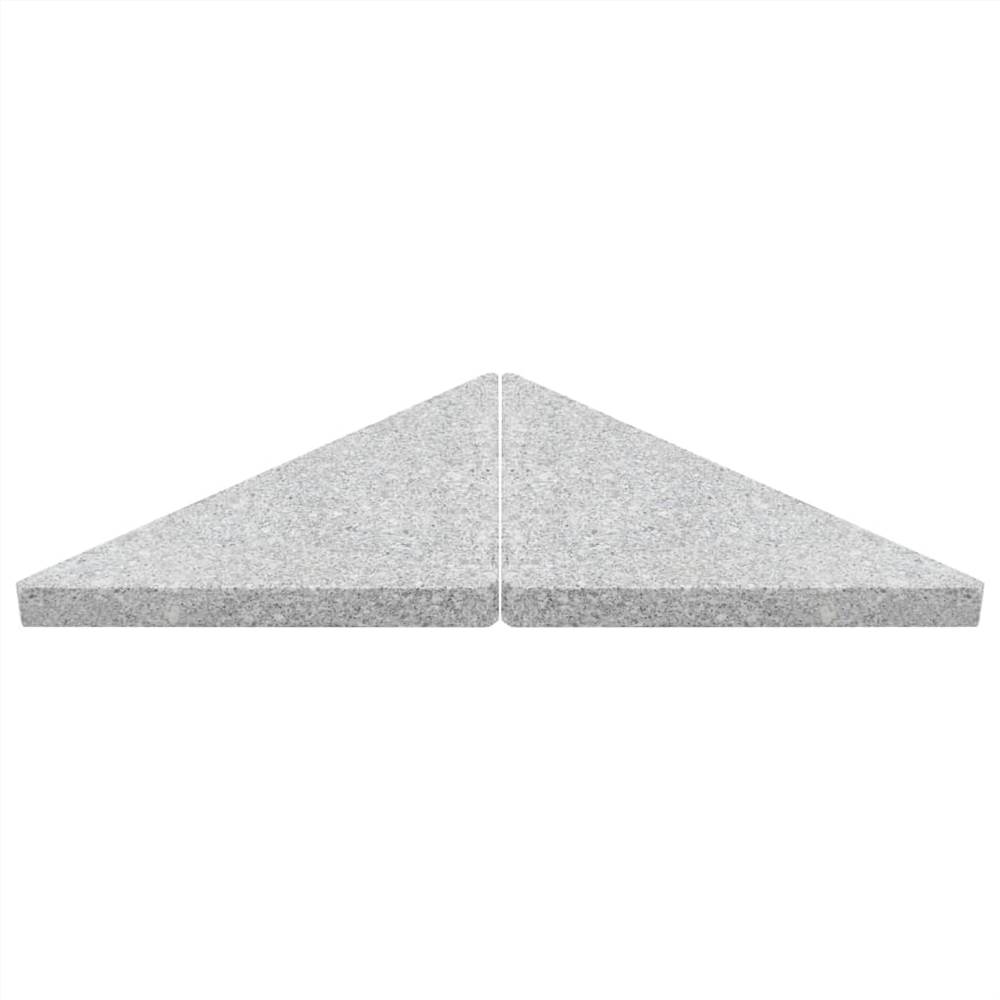 Umbrella Weight Plates 4 pcs Grey Granite Triangular 60 kg