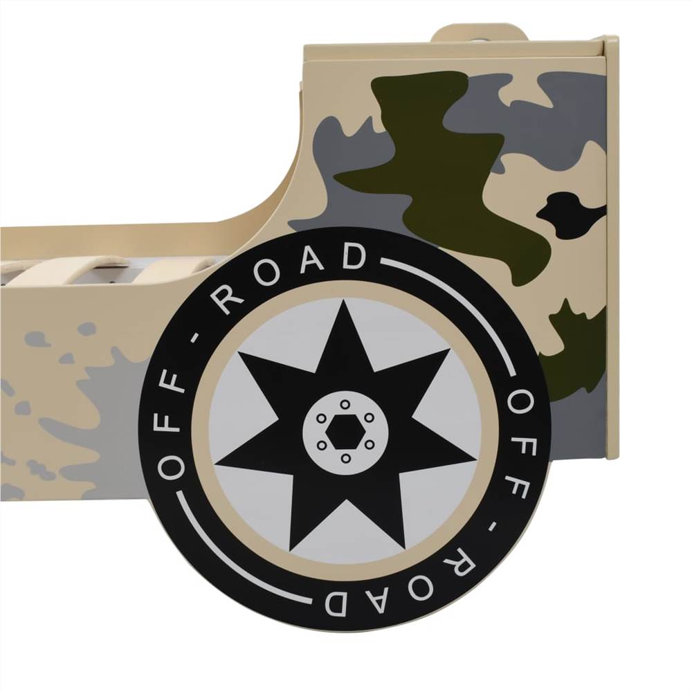 Childrens Off-road Bed 90x200cm Camouflage