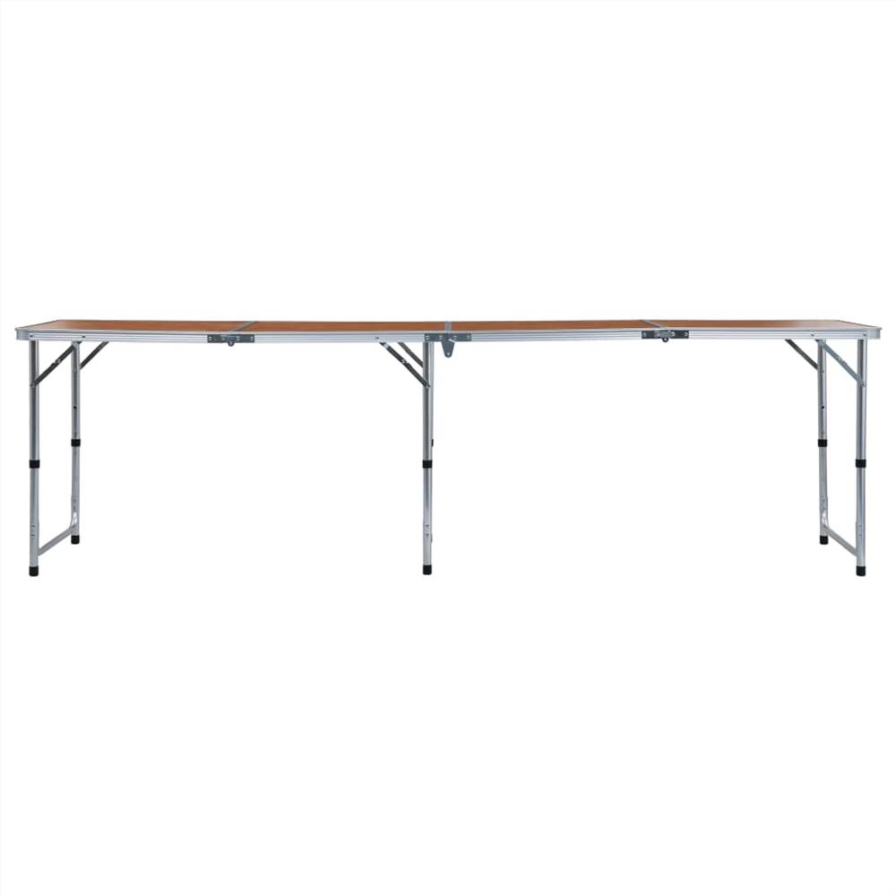 Foldable Camping Table Aluminium 240x60 cm