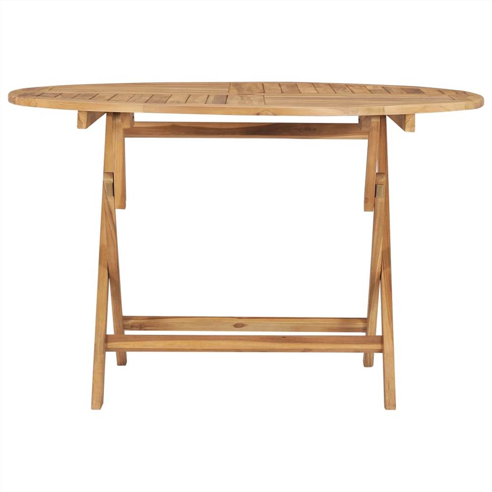 Folding Garden Table ? 120 cm Solid Teak Wood