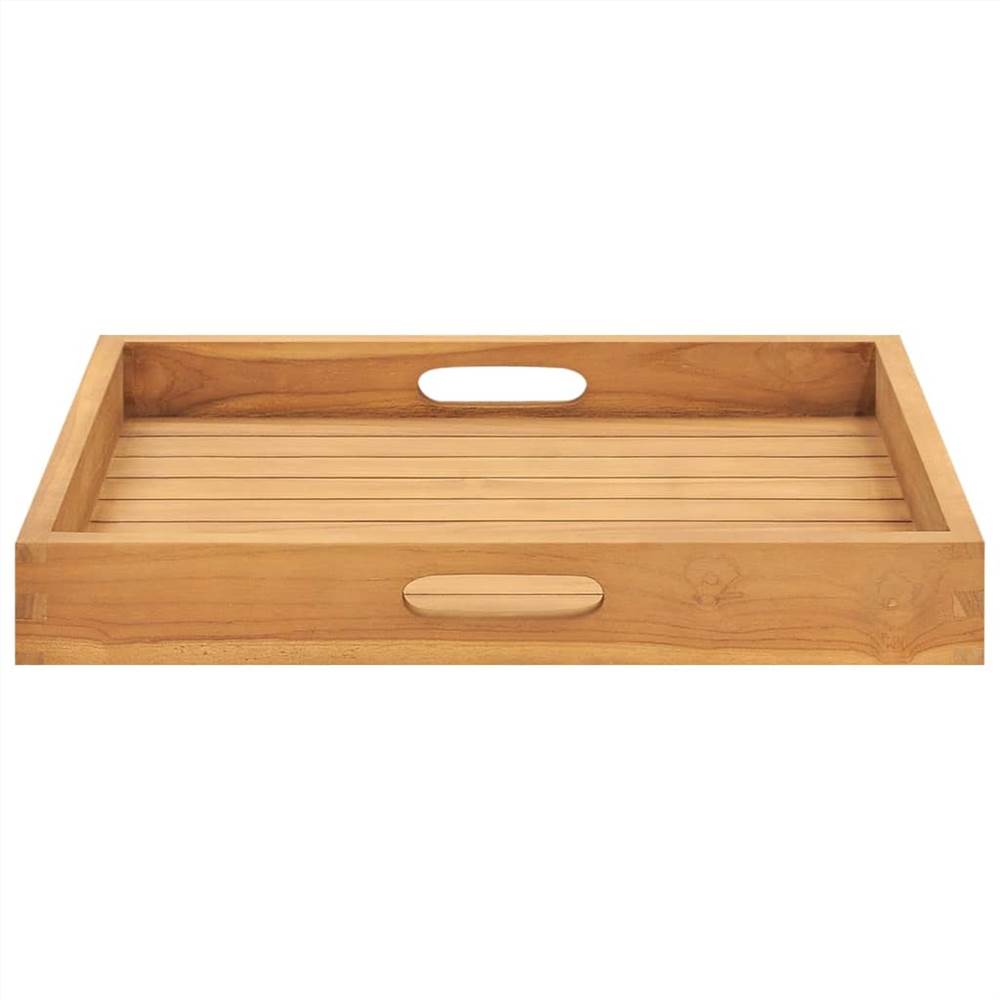 Serving Tray 50x50 cm Solid Teak Wood